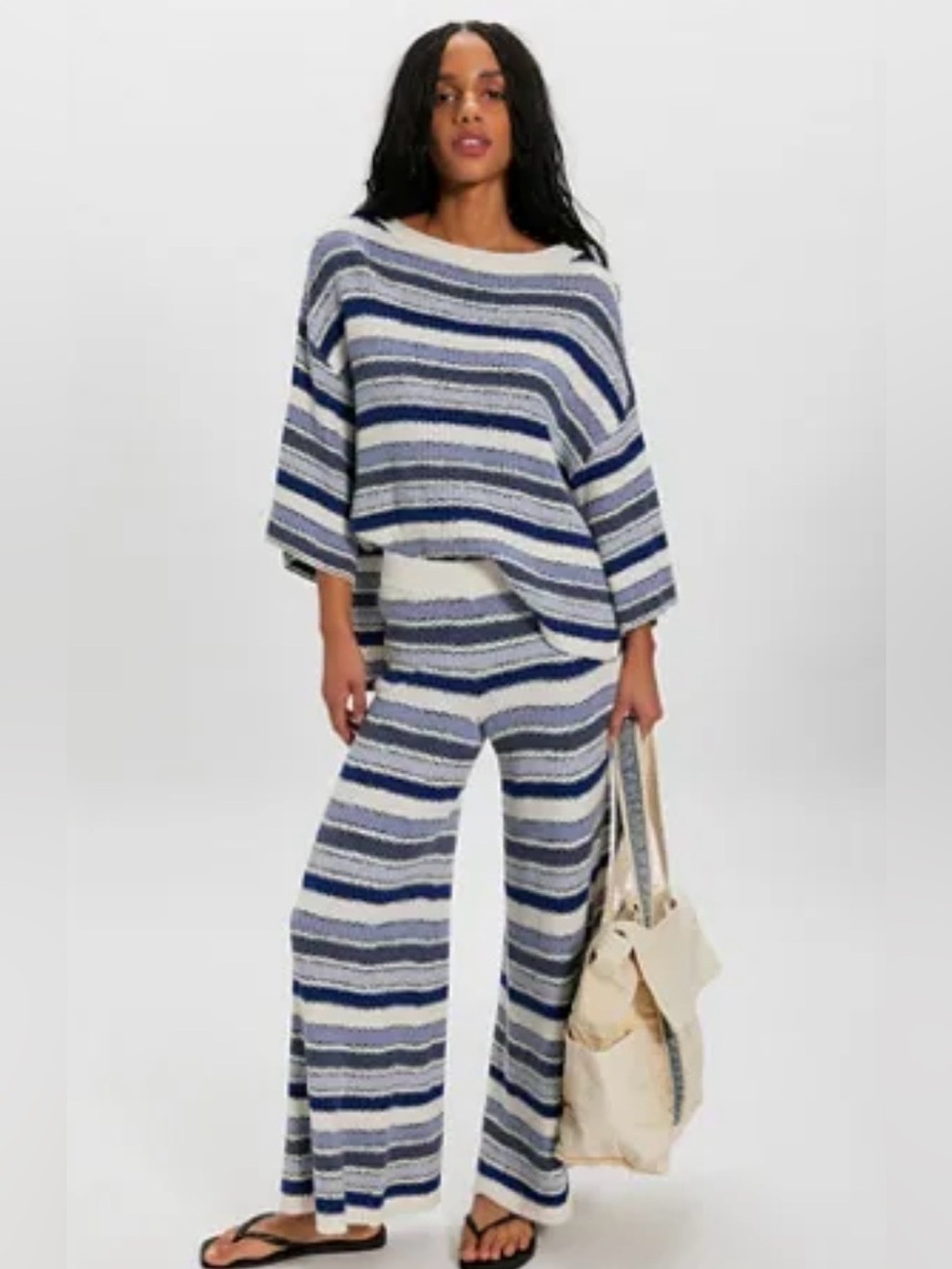 NWOT Free People Somewhere Over The Rainbow Set-Blue Gray Combo